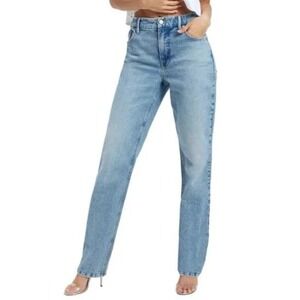 Good American Straight Jeans Womens Size 10 Blue Light Wash Good Icon NWT